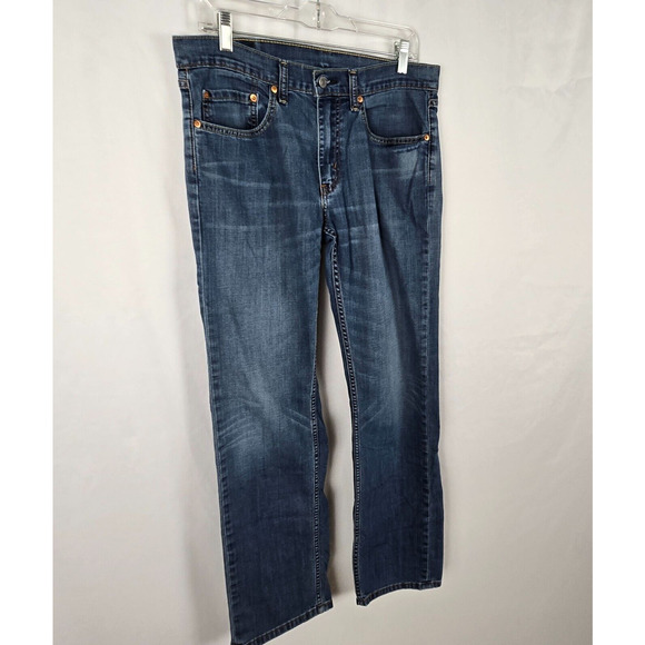 Levi's 559 Jeans Men's 34 x 31 (tag 32 x 34) Blue Dark Wash Relaxed Straight - Picture 14 of 16